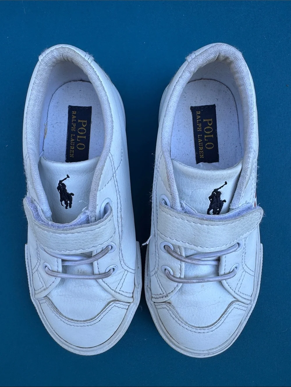 Polo Ralph Lauren Kids White Velcro Sneakers - Size 10 Toddler